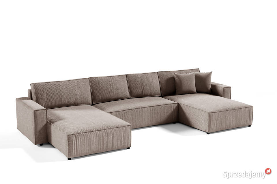 Narożnik z funkcją spania Tkanina sztruksowa Białystok