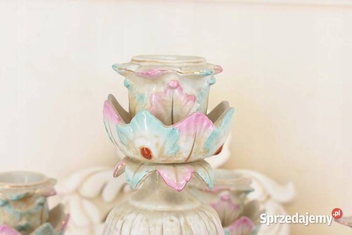 Pałacowy Świecznik z Porcelany Prezent Porcelana małopolskie Kraków