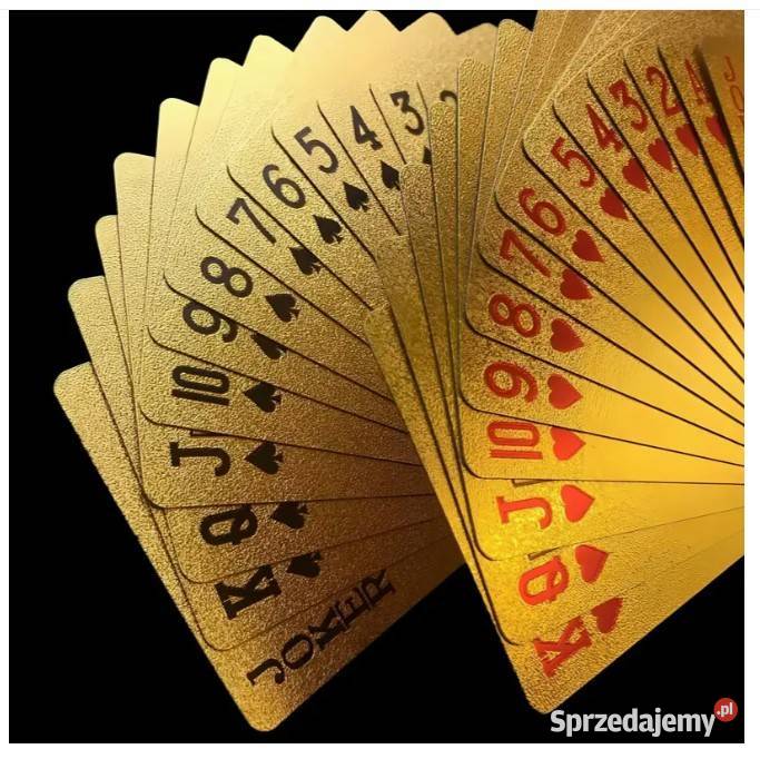 Kolekcjonerska talia kart 52 2 w kolorze złotym mazowieckie Warszawa sprzedam