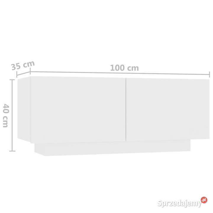 Szafka pod TV biała 100x35x40 materiał