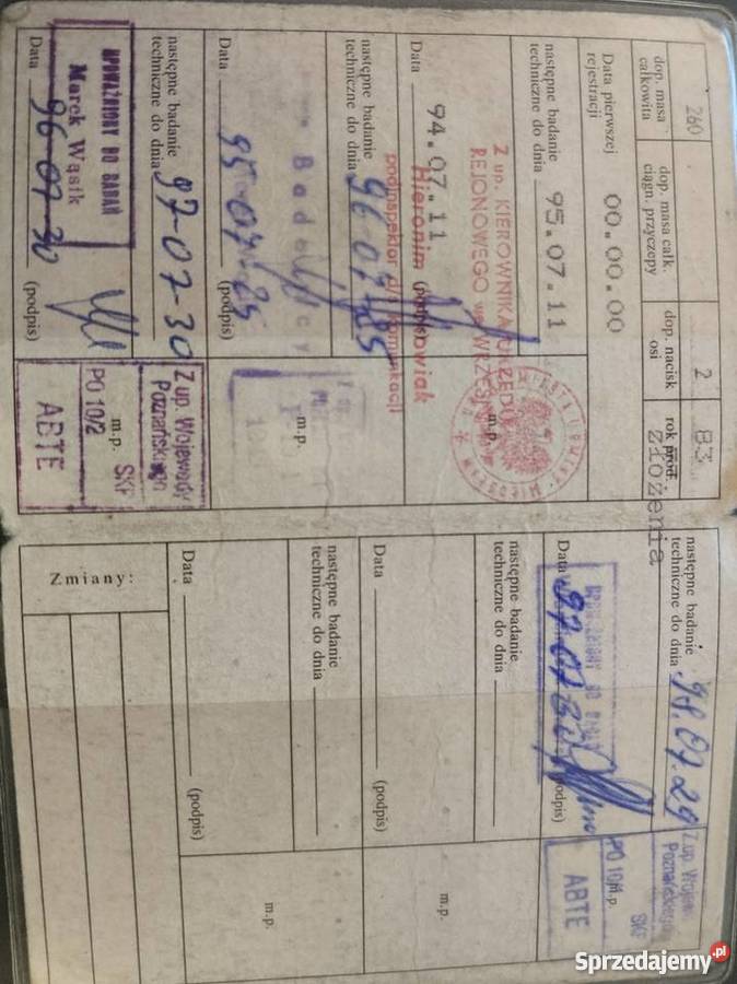 WSK 125 dowód rejestracyjny łańcuch wielkopolskie Pięczkowo