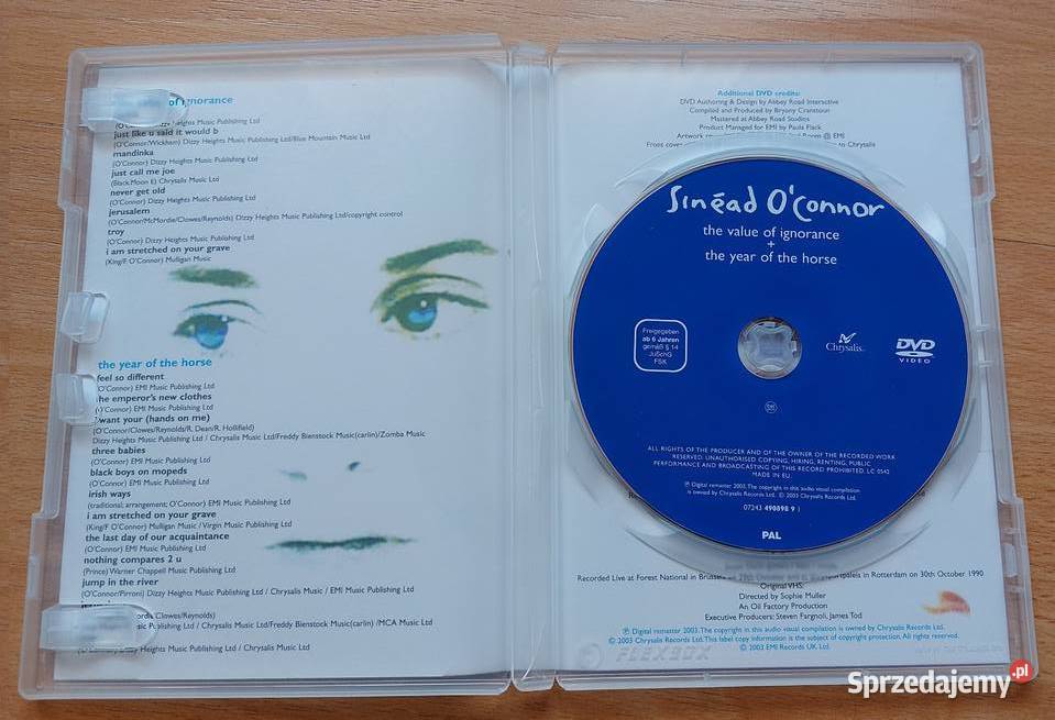Sinead OConnor Live DVD dostawa Płyty i kasety śląskie Katowice sprzedam