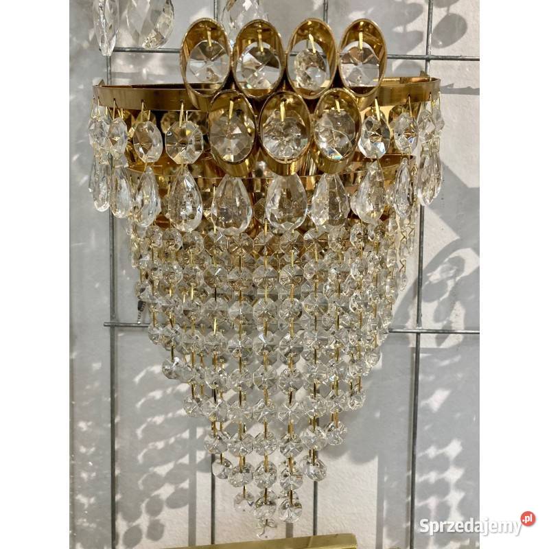 Kinkiet kryształowy N109 złoty inny kolor Wyposażenie wnętrz Opole