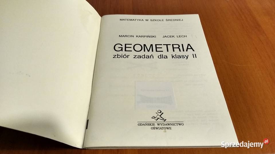 Geometria zbiór zadań klasy II 2 Marcin Gdańsk sprzedam