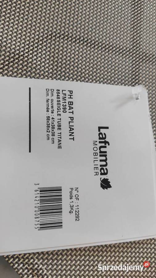 Stołek kempingowy Lafuma LFM1390 8548 Krzesełka i leżaki