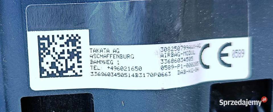 BMW X1 E48 X2 F39 F45 F20 F30 AIRBAG PODUSZKA
