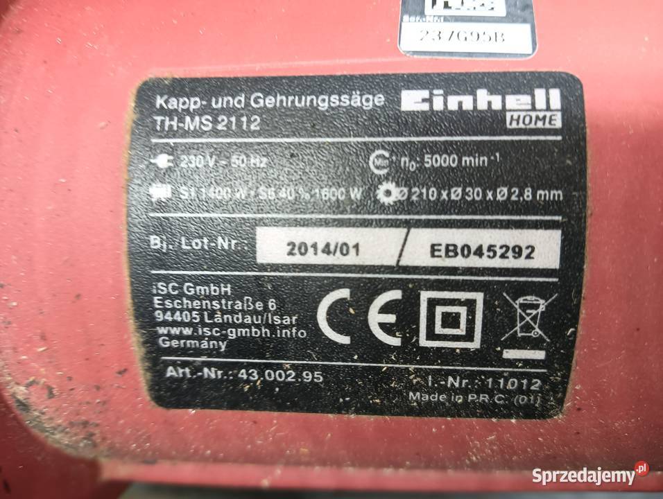 piła stołowa 1600W 230V przecinarka ukośnica Wałbrzych