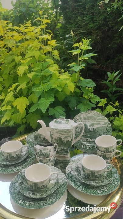 0LD ENGLANDCASTLE STORY JOHNSON BROTHERS GREEN Pabianice