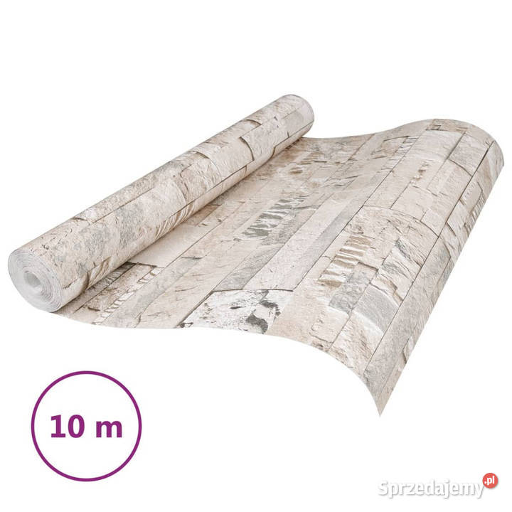 Tapeta 3D z wzorem kamieni szarobeżowa 10x053 m sprzedam