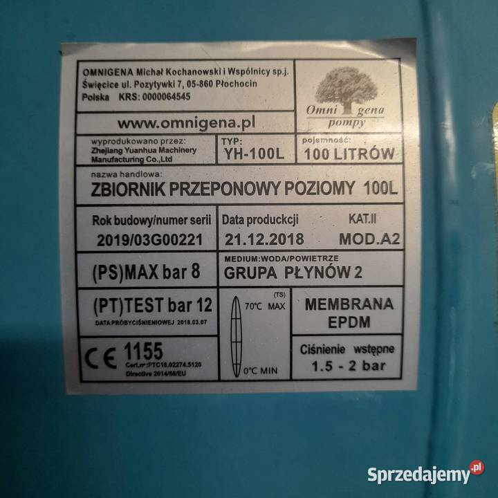 pompa hydroforowa Omnigen MH 2500 INOX zbiornik wielkopolskie Solec