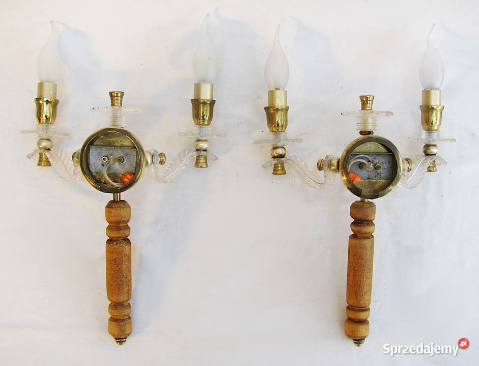 2 kinkiety podwójne mosiądz