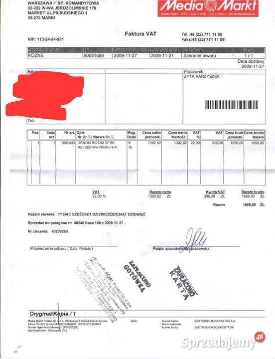 HIFI stereo DENON RCDM37 wysyłka Kraków