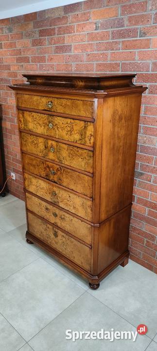 Ekskluzywna szyfoniera biedermeier 7 szuflad Łagów