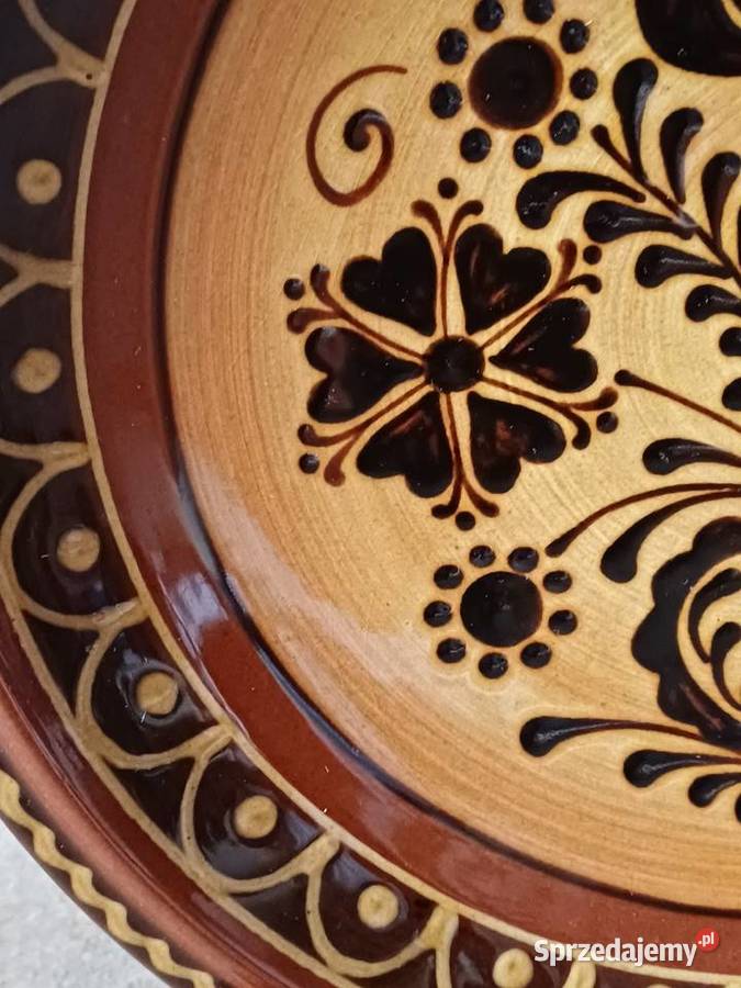 vintage duży talerz ozdobny Nowy Targ