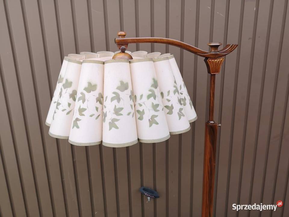 Lampa Stojąca Art Deco Renowacji Orzech Stara Swarzędz