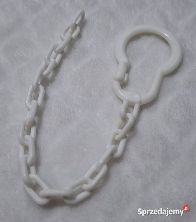 Łańcuszek z zapięciem do smoczka biały 22 2mm Pozostałe Czeladź