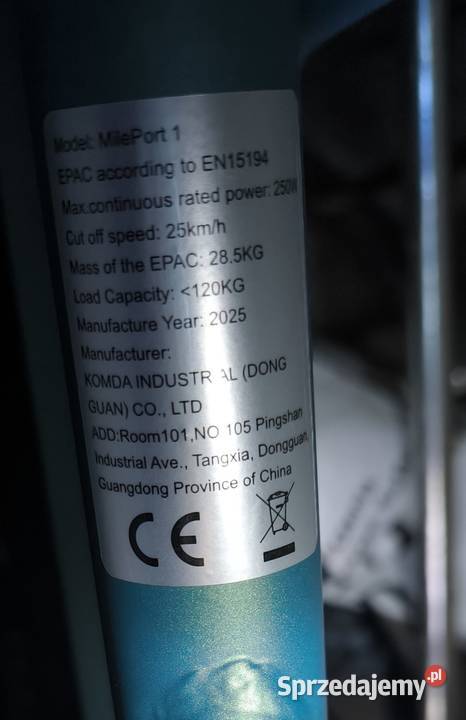 Rower elektryczny składany 20 NOWY HillMiles Katowice sprzedam