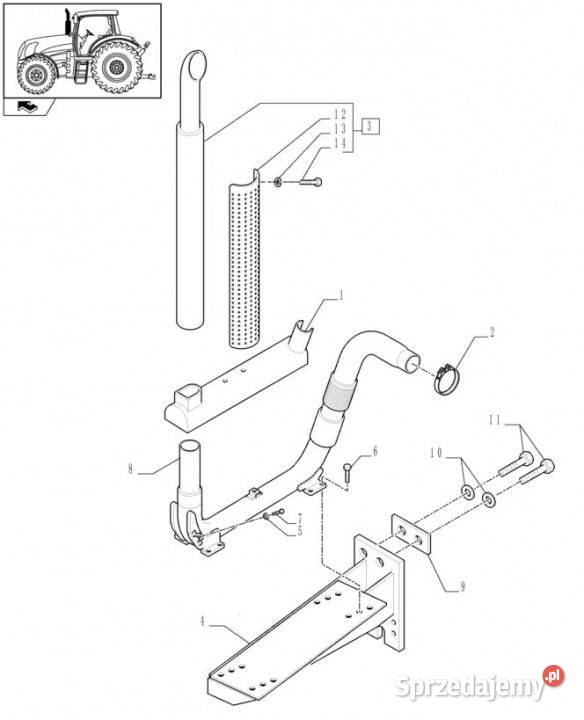 Holland T6010 Tłumik w spark arrester aspirated Pozostałe Jastrzębniki sprzedam