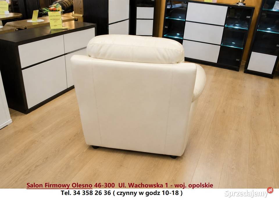 60 Outlet Nowy Fotel REGLAINER Skóra naturalna Olesno