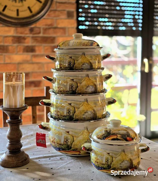 199 Garnki duże emalia worki Zabrze sprzedam