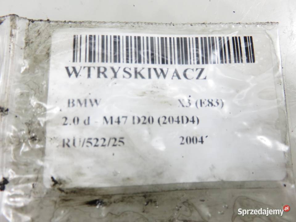 WTRYSKIWACZ BMW X3 E83 20 d 150 M47 D20 204D4