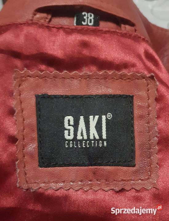Saki Collection Damska Skórzana Czerwona Kurtka sprzedam