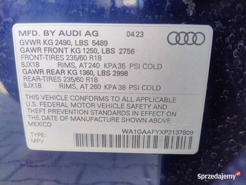 Piękne Q5 20 benzyna komputer pokładowy Śrem