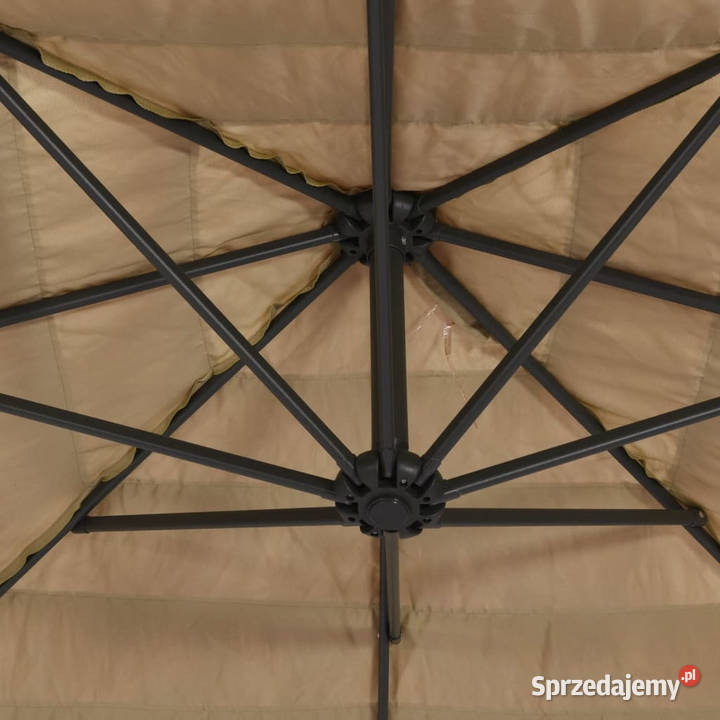 Parasol ogrodowy na stalowym słupku brązowy Warszawa sprzedam