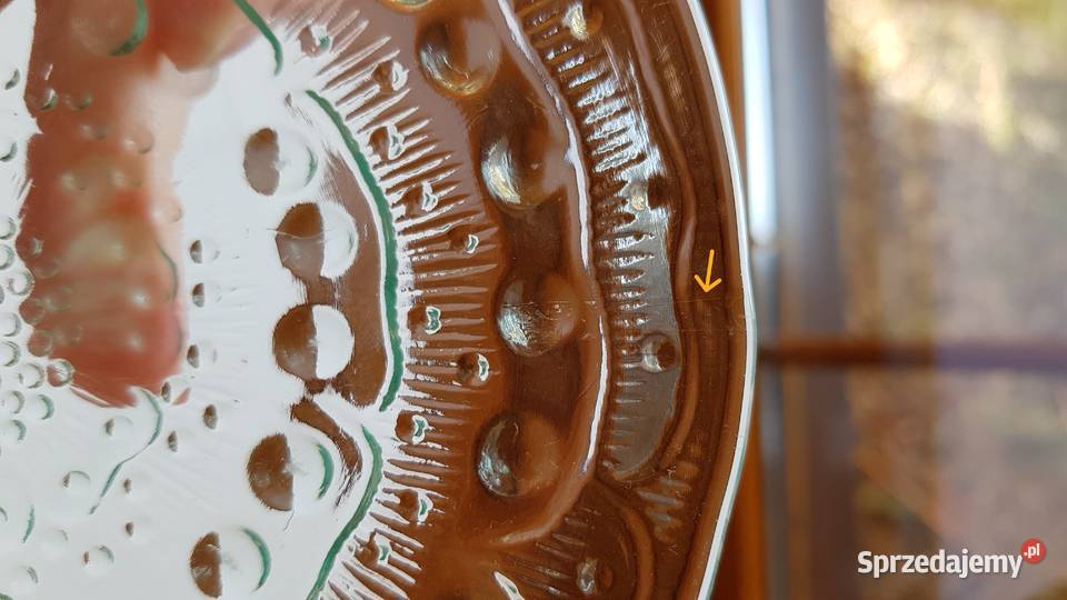Talerzyk Flora ok 154 Ząbkowice kolorowe szkło Dąbrowa Górnicza