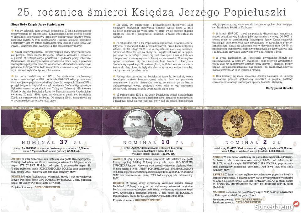 Prospekt emisyjny 2 NG Jerzy Popiełuszko 2009 łódzkie Łódź