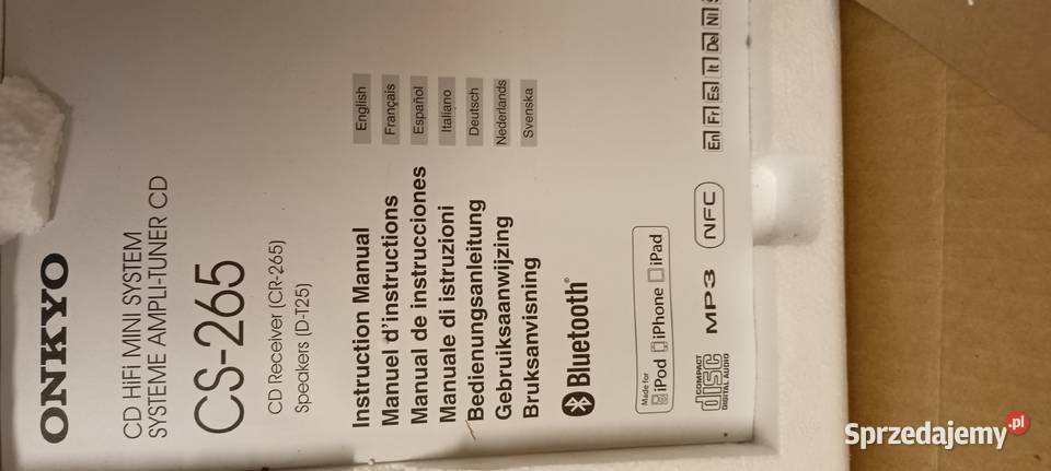 Mini wieża Onkyo CS 256 bluetooth DAB USB CD AUX Sędziszów