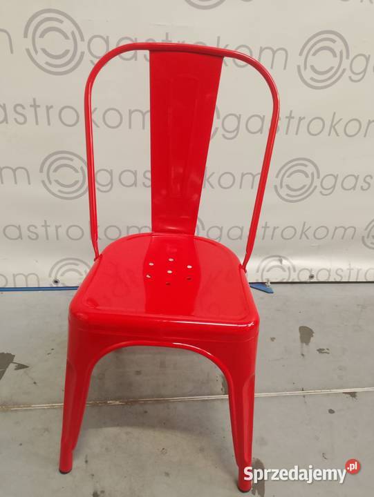 KRZESŁO METALOWE Paris CZERWONE Gastronomia