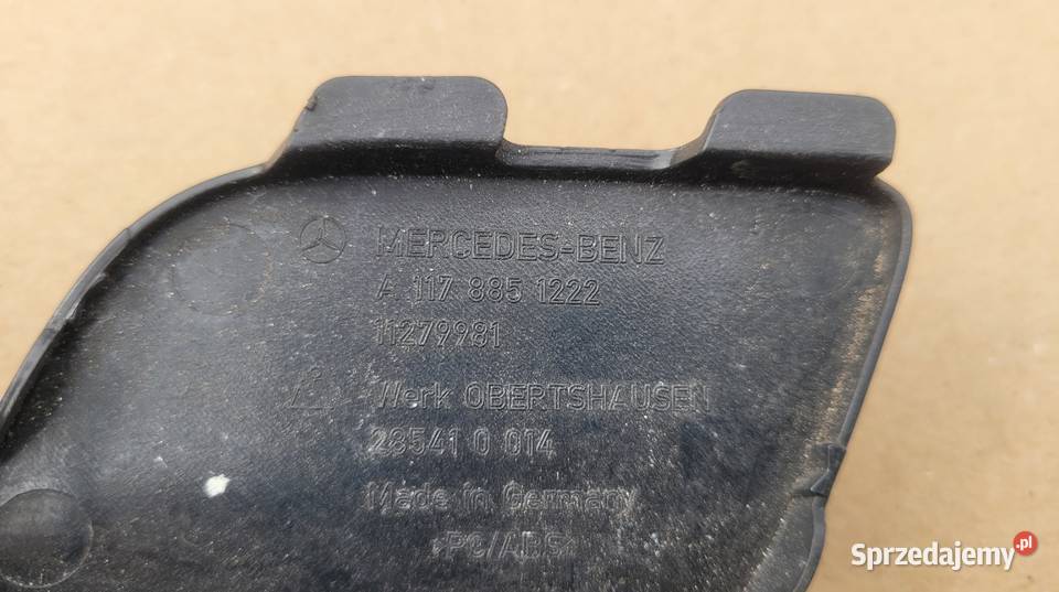 ZAŚLEPKA HAKA ZDERZAKA PRZÓD MERCEDES CLA W117 śląskie Ruda Śląska sprzedam