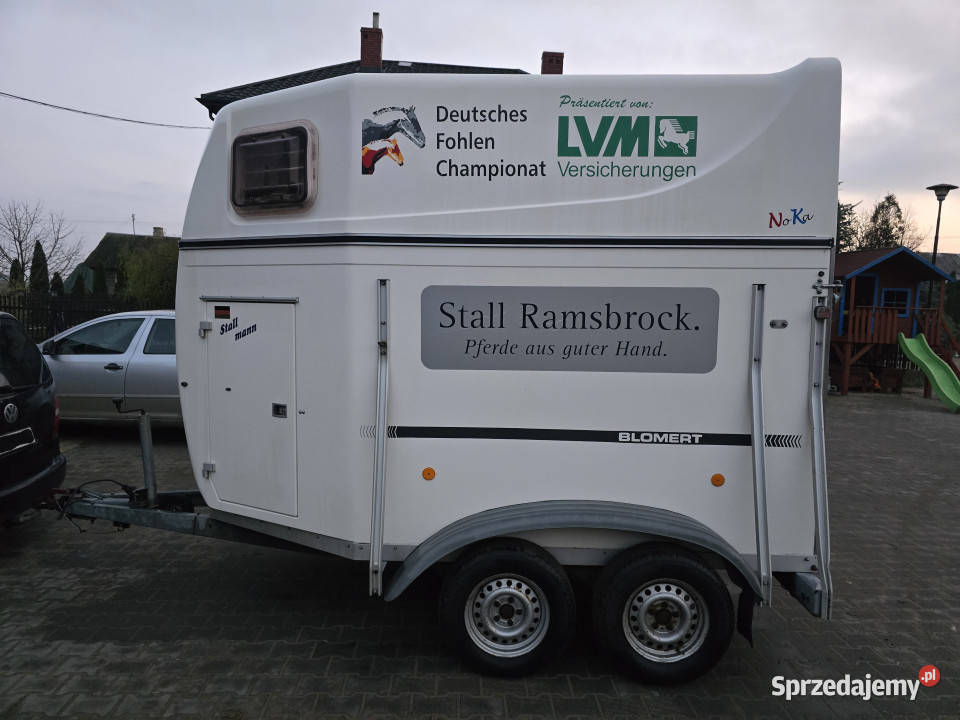 Przyczepa do przewozu koni zwierząt BLOMERT T2 Tymianki-Skóry