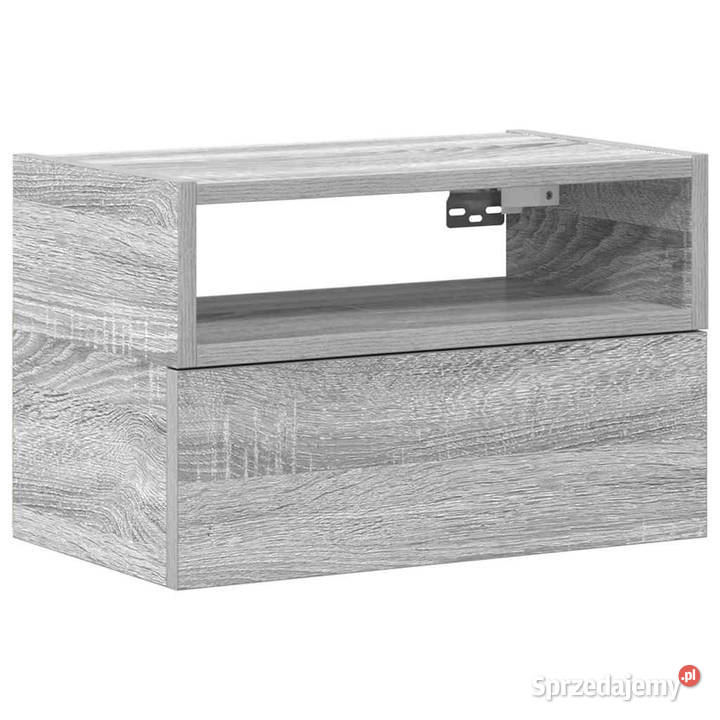 Wisząca szafka nocna szary dąb sonoma 45x26x285 mazowieckie Warszawa