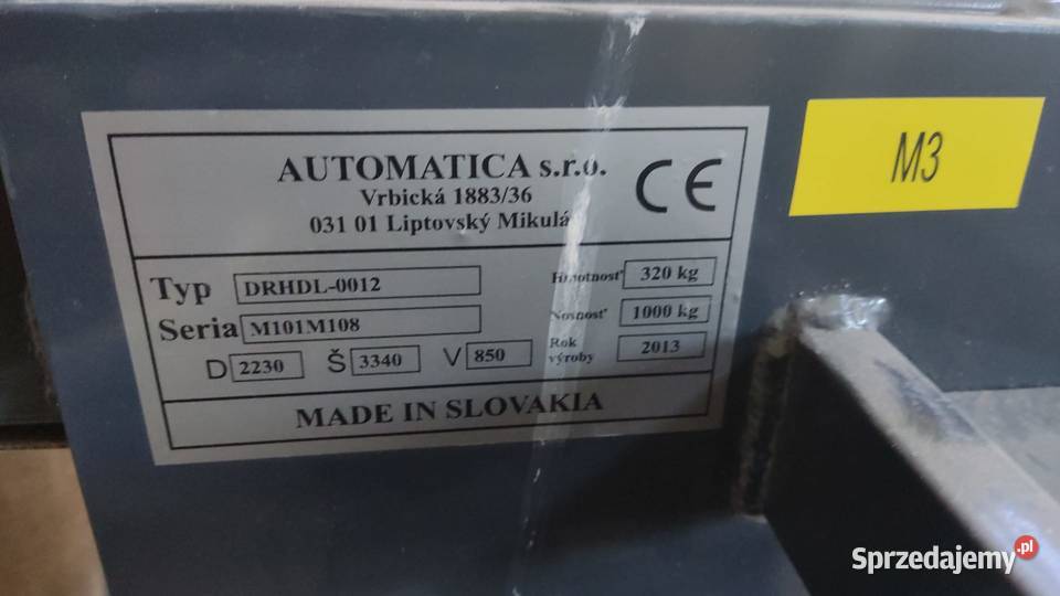 odbiornik wzdłuzno poprzeczy ze strugarki lignum