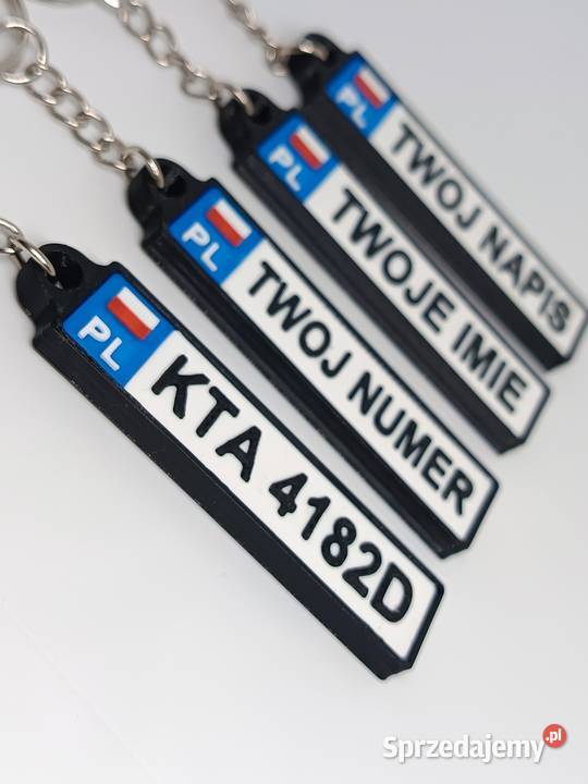 Brelok tablica rejestracyjna zawieszka do kluczy