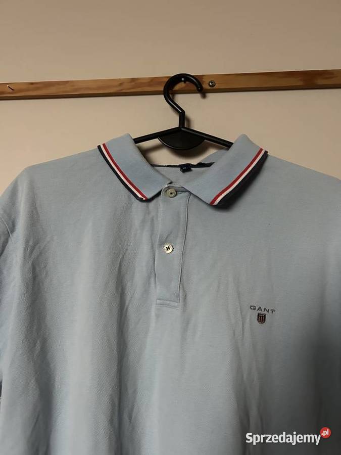 Męska błękitna koszulka polo GANT XL OKAZJA Zamość sprzedam