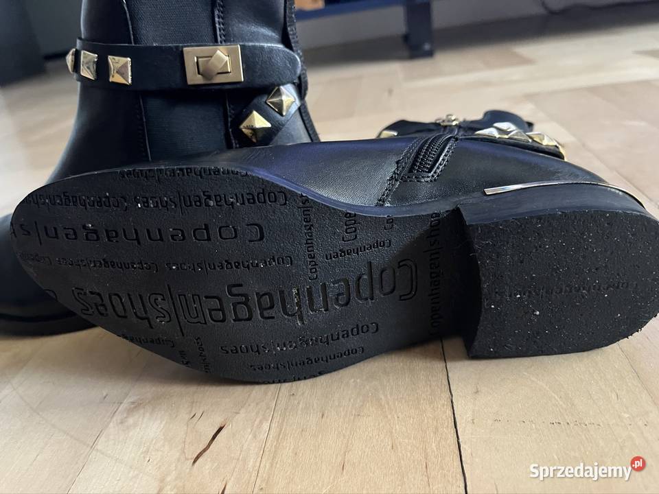 Copenhagen Shoes Ollie czarne botki ze złotymi lubelskie Puławy