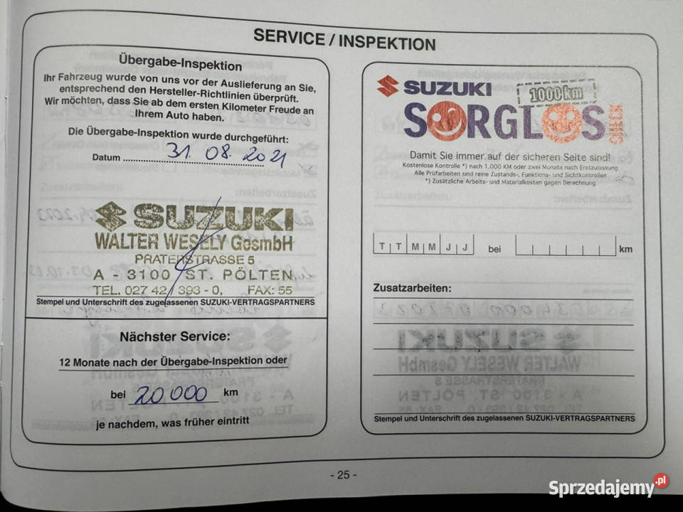 Suzuki SX4 SCross Pisemna Gwarancja 12 miesięcy 1373cm3 Suzuki Konin
