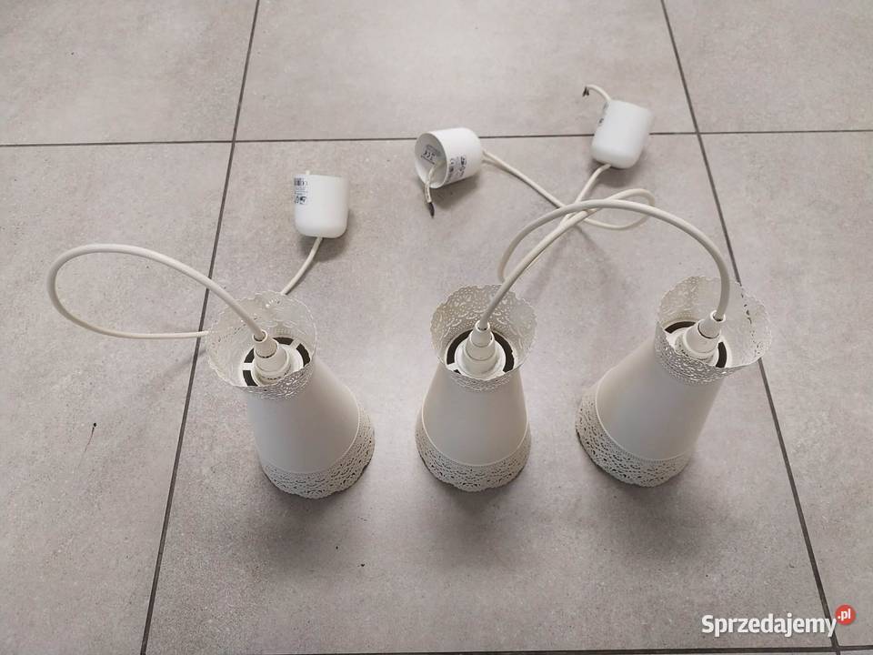 Lampy wiszace IKEA Molndal 3 sztuki białe Kraków sprzedam