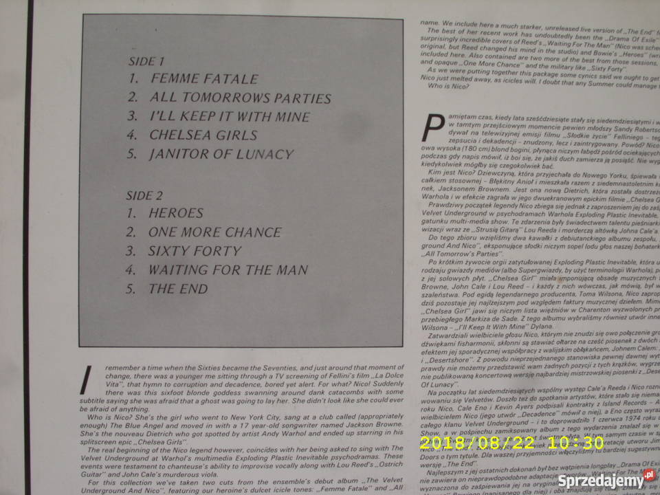 NICOTHE BLUE ANGEL LP winyl dolnośląskie Wołów