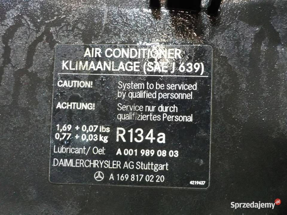 MERCEDES A W169 20 CDI 05r kierownica powietrza Suków