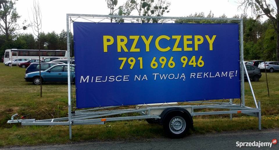 Przyczepa reklamowa reklama 4x2 Nowa Faktura vat Do samochodów osobowych Jelcz-Laskowice
