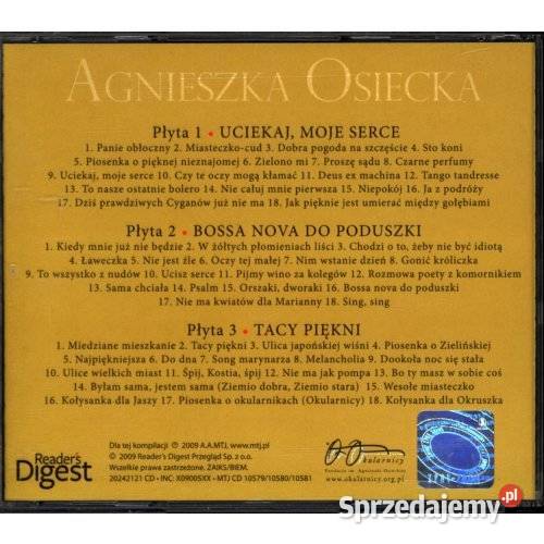 Agnieszka Osiecka Piosenki 3CD Readers Digest Muzyka