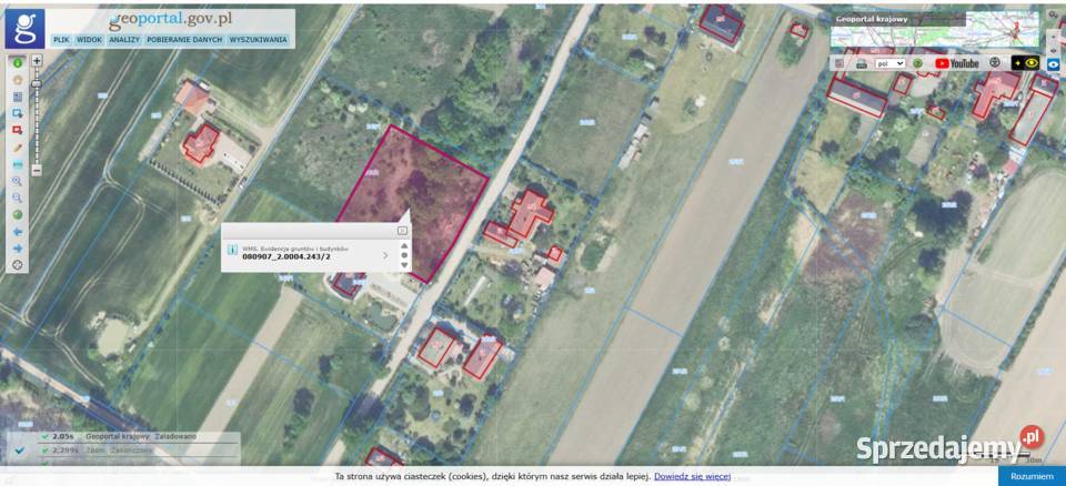 Twoje miejsce na dom wśród zieleni Koźla 2400 m