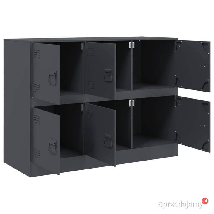 Szafka boczna antracytowa 99x39x73 stal WM841795 Pozostałe Warszawa