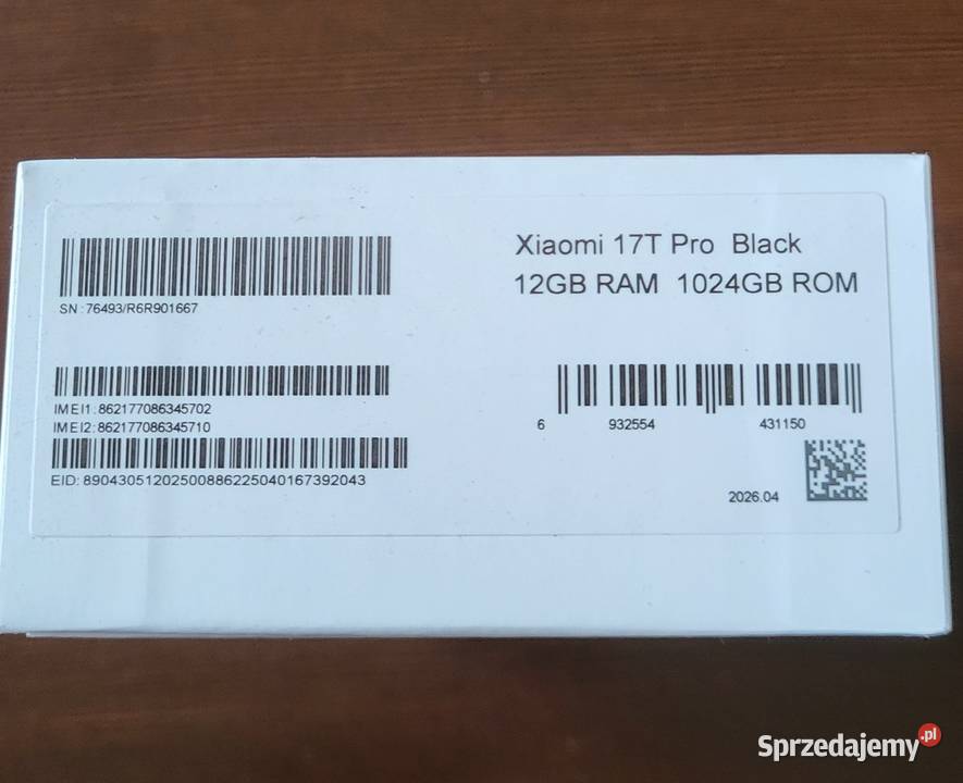 xiaomi 17t pro 121tb 683 144hz 50mpix czarny śląskie Cieszyn