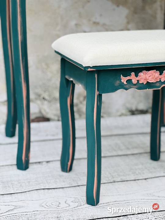 Toaletka kosmetyczna z dużym lustrem shabby chic 147cm Jelcz-Laskowice