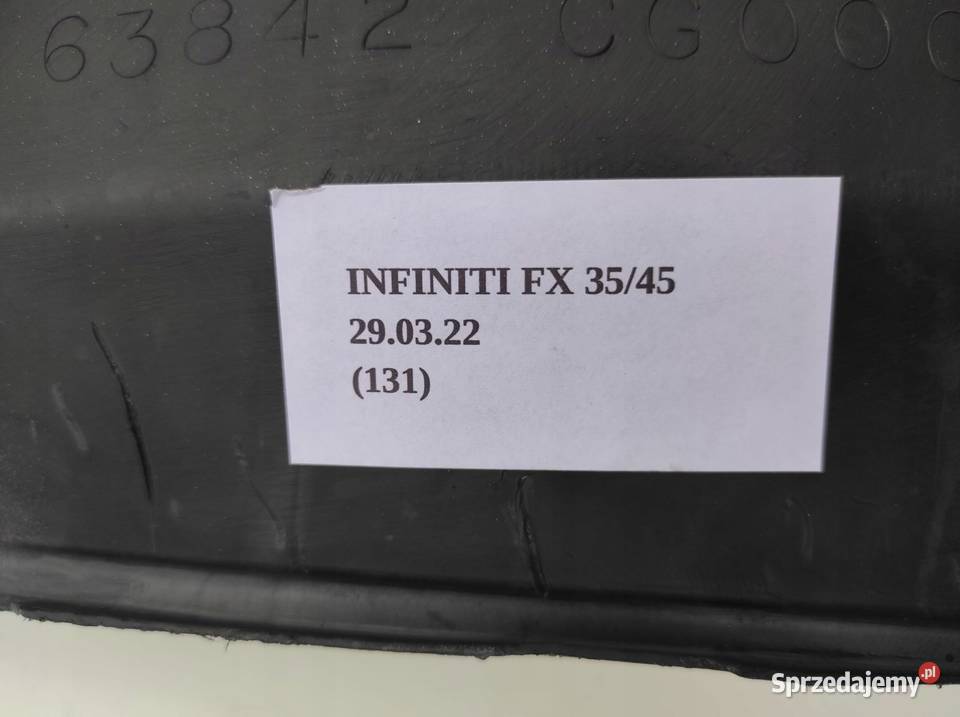 NADKOLE PRAWE PRZÓD CZĘŚĆ TYLNA INFINITI FX35 wielkopolskie Nowy Tomyśl